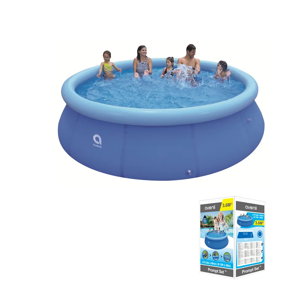 In stock PROMPT SET POOL Blue 360cmX90cm outdoor swim pool above ground swimming outdoor inflatable pool