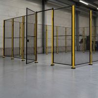 Paroi métallique pour cellule robotisée, haute résistance, assemblage rapide, entrepôt, robuste, résistante aux chocs, clôture de sécurité pour robot