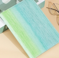 Carnet à spirales avec couverture en cuir A5, logo personnalisé et design dégradé arc-en-ciel, 96 feuilles, cadeau pour les étudiants