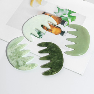 Giada 4 stile Gua Sha pettine testa per tutto il corpo rilassante raschiatura strumento di massaggio cura per la testa del viso massaggiatore - Product Image 2