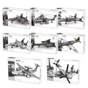 Ensemble de blocs de construction d'avions modernes éducatifs - Jouet en plastique ABS à monter soi-même pour l'apprentissage et la décoration des enfants - Product Image 2