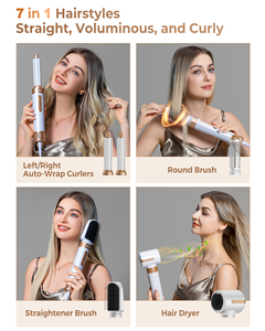 Asciugacapelli Ionico Multifunzione 7 in 1 Professionale con Motore Brushless ad Alta Velocità, Produzione OEM - Product Image 2