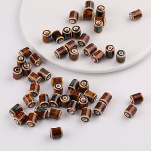 Ceramic Bamboo Joint <b>Beads</b> 8mm Round For Bracelet Making DIY Jewelry Materials <b>Loose</b> <b>Beads</b> Ceramic Craft Supplies - Product Image 1