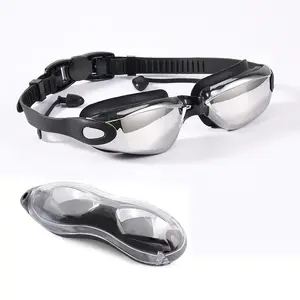 Hot Sale Swim Eyewear No Leaking Lens Anti Fog Swim Goggles Uv Protection Swimming Glasses With Ear Plugs