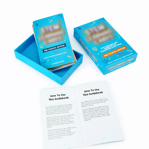Jeu de 14 cartes flash éducatives préscolaires personnalisées à coins arrondis avec boîte rigide en deux parties et guide d'utilisation - Product Image 6