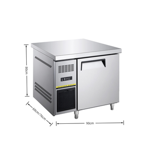 Réfrigérateur sous comptoir commercial Nuelead NE-901 à une porte, affichage numérique, 180L, en acier inoxydable, refroidissement par air, avec roues - Product Image 2