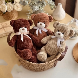 <span class=keywords><strong>Amigurumi</strong></span> Bear peluche personalizzato uncinetto morbido per dormire orsacchiotto Baby Shower regalo fatto a mano animale di peluche per bambini - Product Image 1