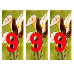 Numéro de <span class=keywords><strong>maison</strong></span> en céramique peinte à la main, personnalisé, peint à la main - Product Image 4