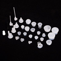 Bouchon de réduction d'orifice personnalisé pour flacon d'huile essentielle, compte-gouttes de 15 mm, pipette, tampon de nettoyage, insert en plastique pour parfum