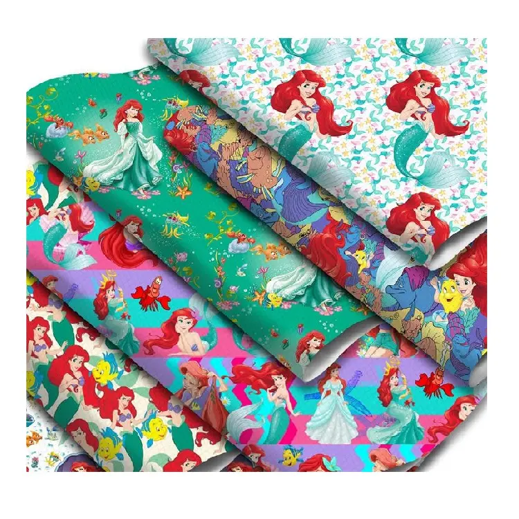 In Stock Digital Printing Faux Leather Fabric Sheets PU PVC Synthetic Artificial Printed Leather for Bag