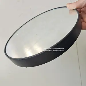 Preiswerter großhandel kleiner einfacher rahmenloser mini-metall-mirror mit 30 cm wandmontage kosmetikspiegel mit schwarzem rahmen