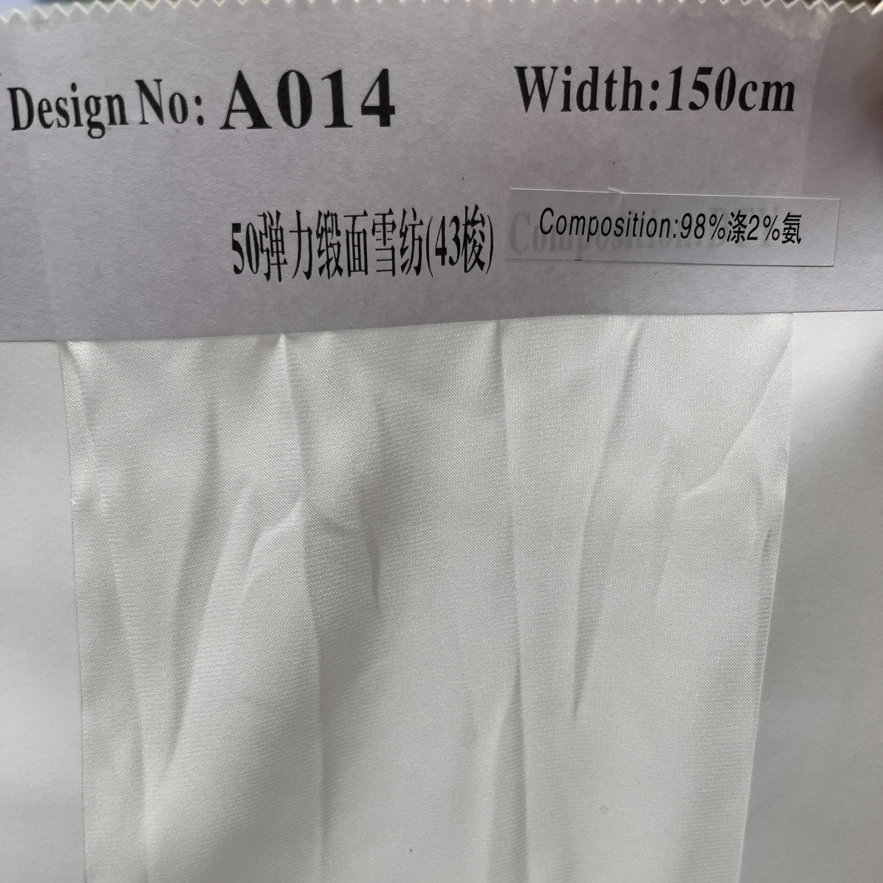 Weicher weißer Seiden-Chiffon Georgette Polyesterstoff metallischer Stretch-Satin-Chiffon Stoffe für Hemden und Blusen