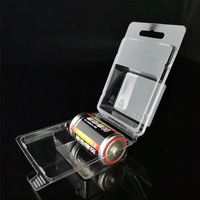 Boîte de rangement en plastique transparent recyclé, emballage en blister pour batterie, vente chaude en stock