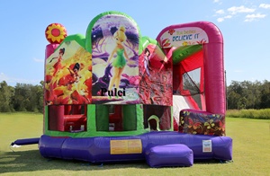 Tinker Bell 5-en-1 Combo Venta caliente Jumping Inflable Bounce House Castillo hinchable con tobogán es adecuado para fiestas infantiles al aire libre - Product Image 2