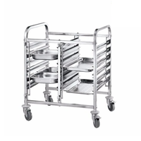 Chariot de cuisine en acier inoxydable pour aliments et pain, chariot de boulangerie pour buffet et restaurant