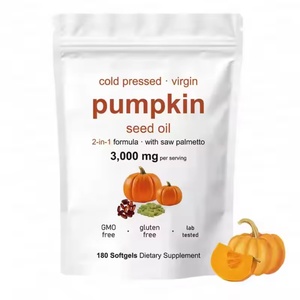 Cápsulas de Gel Suave de 180 Unidades, Aceite de Semilla de Calabaza Prensado en Frío con Saw Palmetto, Suplemento Herbal, Venta al por Mayor OEM - Product Image 1