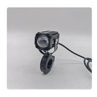 Feux de route pour moto à œil d'ange rouge et bleu, phare LED, mini feux de route, feux de travail, feux antibrouillard, ampoule DRL pour voiture et camion