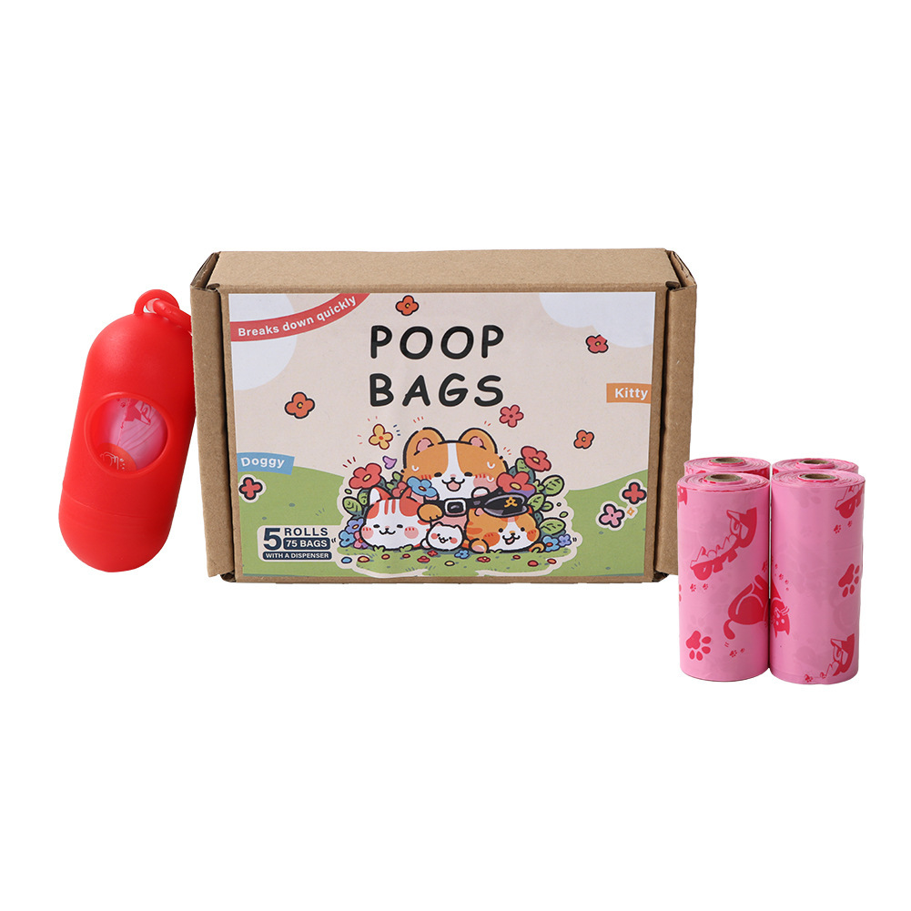 5 rouleaux rose + distributeur + bonbon parfumé b