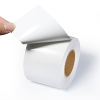 Échantillon Gratuit : Étiquettes Thermiques Réutilisables Sensibles à la Chaleur, Autocollants Adhésifs Directs Sans Support, en Plastique Brillant pour Codes-Barres, 4 Pouces Sans Support
