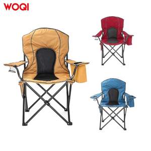 Chaise pliante de camping WOQI Outdoor, structure en aluminium beige, tissu Oxford, 40,5 pouces, avec porte-gobelet et accoudoirs rembourrés - Product Image 2