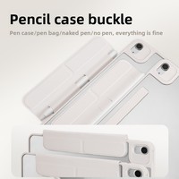 Étui de protection en PU pour tablette avec support magnétique latéral et boucle, compatible iPad Mini 6 7 Air Pro 10.9 11 12.9 13 pouces