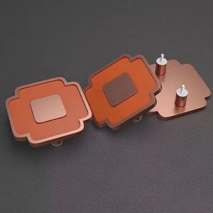 Poignée de porte en aluminium avec incrustations de résine naturelle imitation pierre marbre blanc, robuste, finition cuir bronze - Product Image 6