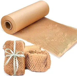 ハニカムクラフト紙ブラウンリサイクル可能生分解性装飾包装用工場直販