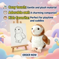 Jouets en peluche peints à la main sur mesure, adorables animaux en peluche panda et éléphant kawaii, design en tissu personnalisable avec peluche douce