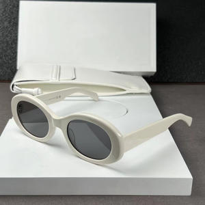 <span class=keywords><strong>Lunettes</strong></span> de soleil de luxe pour femmes et hommes, monture en acétate PC, forme ovale, <span class=keywords><strong>tendance</strong></span> rétro, <span class=keywords><strong>lunettes</strong></span> de soleil de marque pour femmes avec boîte - Product Image 5