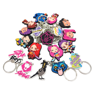 سلسلة مفاتيح جديدة بالجملة من البي في سي بشخصيات كيبوب وشخصيات ديمون هانتر، زينة للحذاء، سلسلة مفاتيح مطاطية للأطفال مع خطاف - Product Image 1