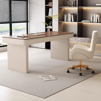 Table de bureau moderne marron et beige Table de président de luxe avec chaise Mobilier de bureau Bureau de direction