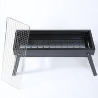 Kits d'outils de barbecue pliants de vente chaude gril de barbecue de charbon de bois pour la cuisson en plein air pique-nique randonnée