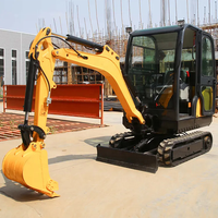 Nouvelle mini-excavatrice sur chenilles hydraulique de 2,0 tonnes avec pompe et moteur POCLAIN