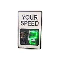 Panneau de signalisation routière solaire flexible à LED, détecteur de vitesse radar à 2 chiffres avec fonction de mesure et déclencheur de jeu de balle