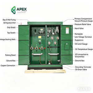 Transformador Trifásico de 300 kVA Montado en Plataforma, 12.47kV a 480V, Alimentación en Bucle, para Uso Residencial y Comercial - Product Image 2