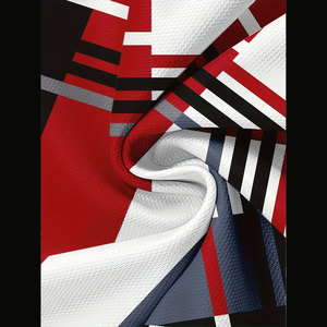 Camiseta de Verano para Hombre, de Cuello Redondo, Manga Corta, de Malla de Poliéster, Secado Rápido, Transpirable, con Contraste de Color, a la Moda - Product Image 4