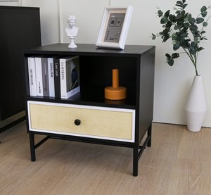 <span class=keywords><strong>โต๊ะ</strong></span><span class=keywords><strong>ข้าง</strong></span><span class=keywords><strong>เตียง</strong></span>ทำจากไม้เฟอร์นิเจอร์ทันสมัยพร้อมลิ้นชัก2อันสไตล์แผงอัจฉริยะสำหรับบ้านห้องนั่งเล่นหรือโรงแรม - Product Image 1