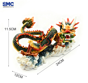 SMC figurina di resina di drago cinese 3D fatto a mano da collezione personalizzabile casa/ufficio ornamento Souvenir regalo culturale - Product Image 2