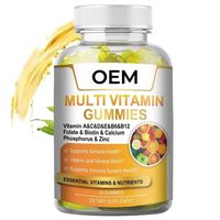 Gummies multivitaminés Vitamine A C D E B6 B12 Folate Biotine Calcium Phosphore Zinc 60 pièces Soutien immunitaire