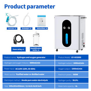 H2 ad alta purezza 99.99% importato protone membrana PEM elettrolizzatore 450ml-3000 ml/min macchina per inalazione di <span class=keywords><strong>idrogeno</strong></span> H2 inalatore di <span class=keywords><strong>idrogeno</strong></span> - Product Image 4