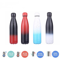 Bouteille d'eau en acier inoxydable à double paroi, isotherme, pour garder au chaud ou au froid, pour le cyclisme, la course à pied, avec logo personnalisé par sublimation