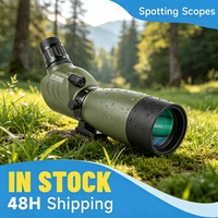 Telescopio Terrestre FMC 20-60x60 de Perfil Alto para Observación de Aves con Retícula en Primer Plano Focal para Aventuras al Aire Libre y Observación de Estrellas