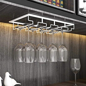 FF270 Metal <strong>Wine</strong> Glass Organizer Kitchen Bar Glasses <strong>Storage</strong> Hanger <strong>Under</strong> <strong>Cabinet</strong> <strong>Wine</strong> Glass <strong>Rack</strong> - Product Image 3