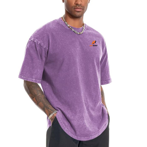 <b>Mens</b> Acid Wash T Shirt Faded Cotton Streetwear Short Sleeve Oversized Casual Summer <b>Pullover</b> <b>Mens</b> Acid Wash Cotton T Shirt - Product Image 1