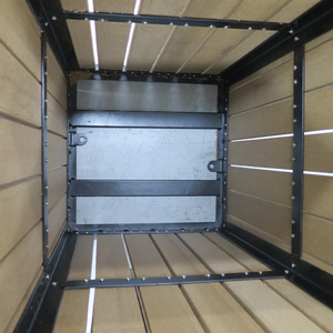 Hyd ngoài trời kim loại rác bin vuông ngoài trời Thùng rác bin đổ gỗ Thùng rác có thể với nắp ngoài trời bằng gỗ Thùng rác bin với Gạt tàn - Product Image 2