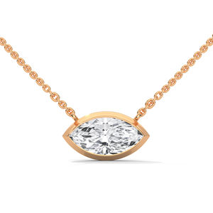 จี้เพชรเพาะเลี้ยงคุณภาพพรีเมียมสีโรสโกลด์ ออกแบบเพื่อความหรูหราที่ยั่งยืน พร้อมพื้นผิวเรียบเนียนและประกายเงางามยาวนาน - Product Image 1