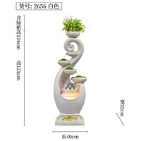 Nouveau produit 2022 Fontaine murale d'intérieur traditionnelle chinoise avec lumière LED Style jardin Résine artificielle