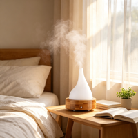 Diffuseur d'arômes ultrasonique pour la maison, humidificateur de bureau avec lumière nocturne à dégradé coloré, atomiseur d'huiles essentielles