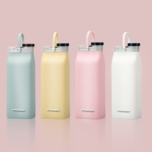 Bouteille <span class=keywords><strong>d</strong></span>'eau pliable en Silicone à fond carré léger de 600ML, sans BPA, pour le Sport en plein air - Product Image 2