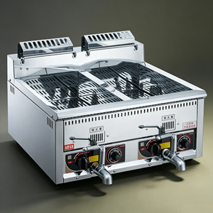 이중 탱크 가스 프렌치 프라이 천연 가스 딥 오일 바나나칩 튀김기 - Product Image 6
